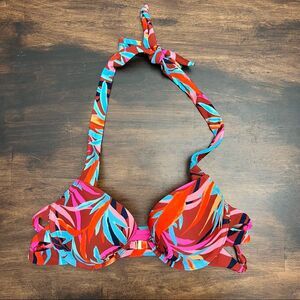 *MUST GO MAKE AN OFFER* Aerie Brooke push-up tropical bikini top size 34B